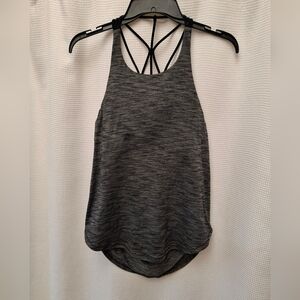 Lululemon Women's Heather Charcoal Strappy-Back Tank Top Size 6